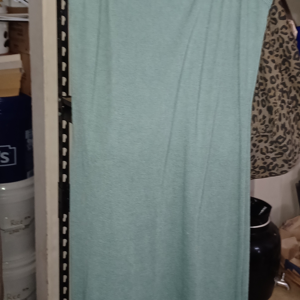 Fashion Nova Sage Green Ribbed Top